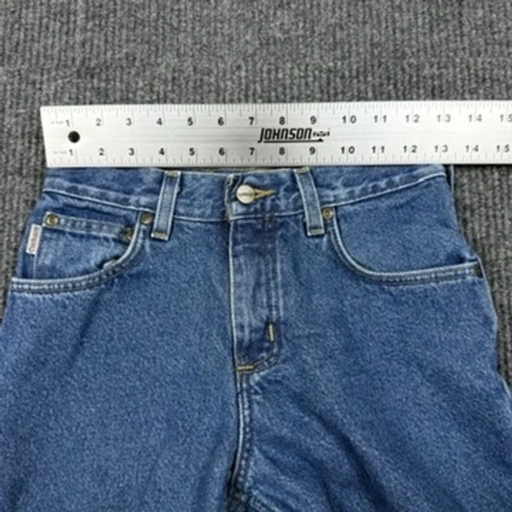 Carhartt Boys Fleece Lined Relaxed Fit Jeans Blue Denim Size 12 Regular YYB155